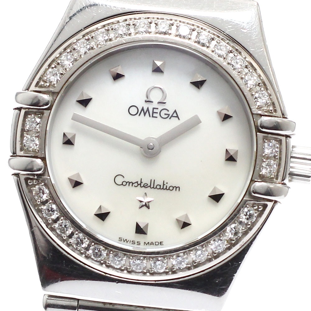 オメガ OMEGA 1465.71 コンステレーション マイチョイス ミニ ダイヤベゼル クォーツ レディース 保証書付き_939499【中古】