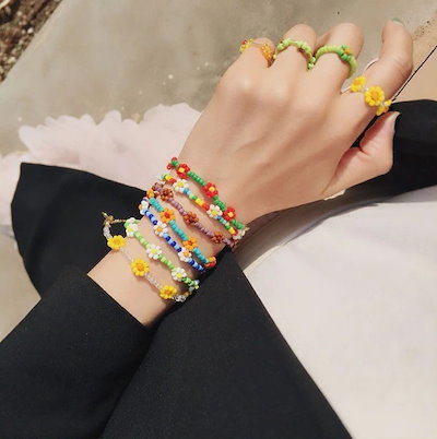 Qoo10] ビーズブレスレットカップルアクセサリー8