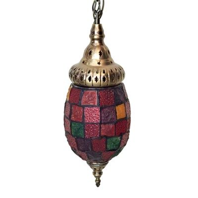 ペンダントライト おしゃれ ガラス 北欧 led対応 トルコ風 ステンドグラス モザイク 丸柱 円錐形 リビング ダイニング 和室 洋室 天井照明器具 キッチン 寝室 玄関 アンティーク ダクトレール