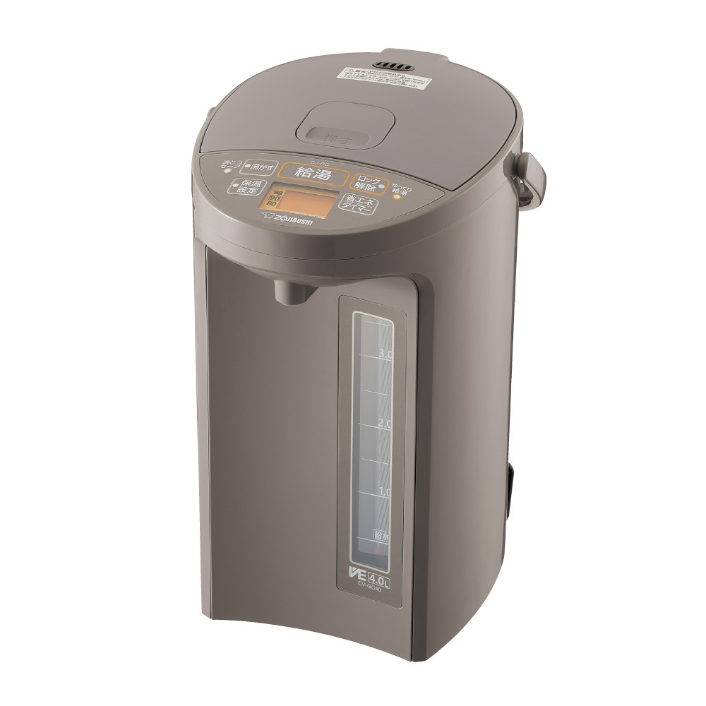 象印マホービン　ZOJIRUSHI VE電気まほうびん 優湯生 ライトブラウン [4.0L/蒸気セーブ機能つき] CV-GC40