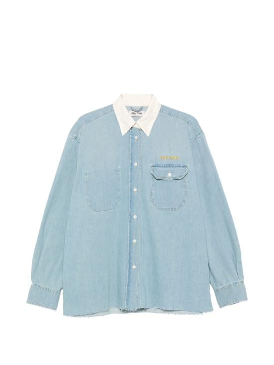 MIU MIU Women Shirts GWC134 1823F0013 Azzurro