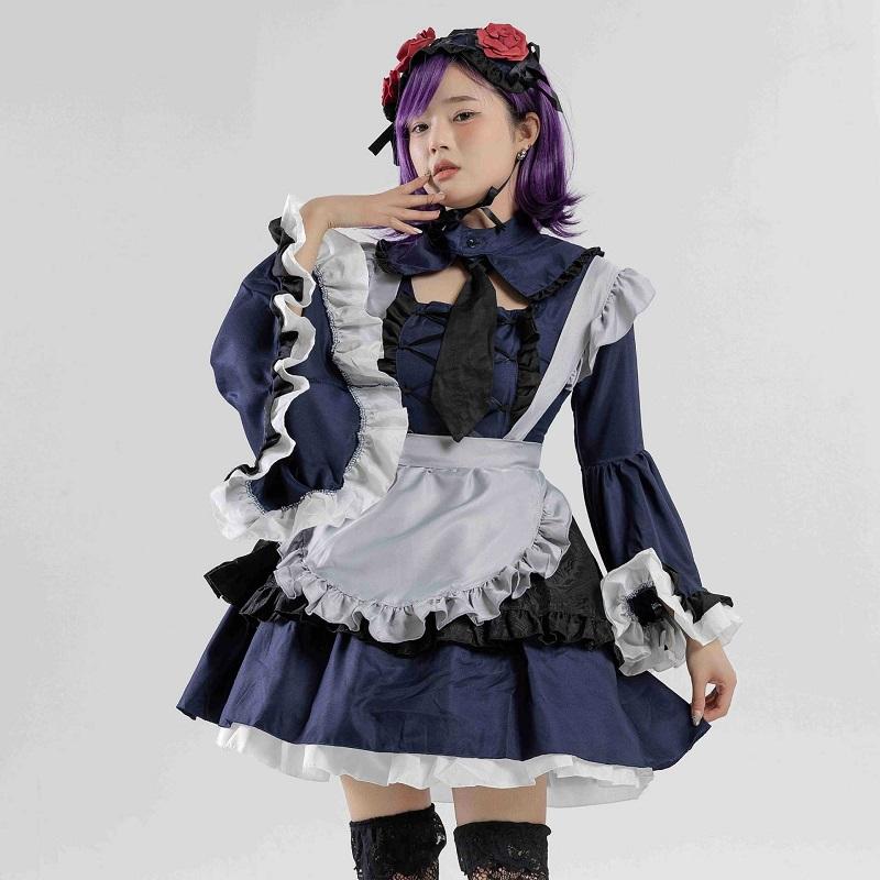 黒江雫 ワンピース ハロウィン ウィッグ追加可 コスプレ 海夢 セクシー メイド服 セット レディース [本日のセール]その着せ替え人形は恋をする 喜多川 衣装 カチューシャ