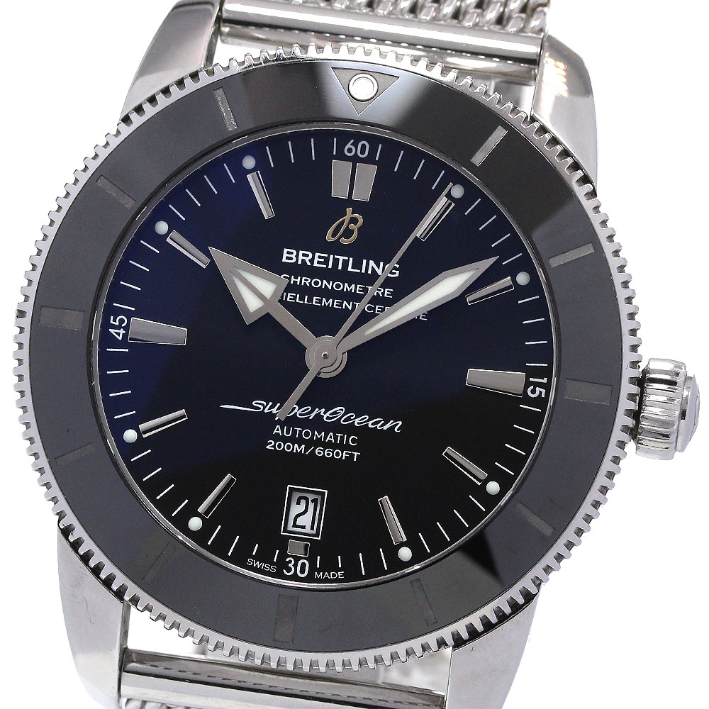 ブライトリング BREITLING AB2020 スーパーオーシャン ヘリテージII 46 デイト 自動巻き メンズ 良品 内箱・保証書付き_863193【中古】