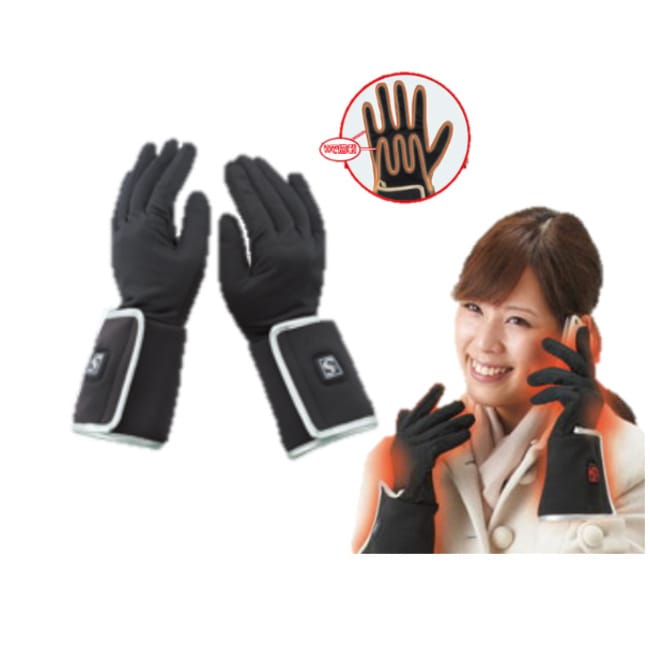 クマガイ電工 ぬくさに首ったけ SHG-04 おててのこたつ ヒーター付き手袋 男女兼用 メンズ レディース 春秋冬用 ブラック SMサイズ MLサイズ 充電式手袋 あったか 通勤 通学 バイク