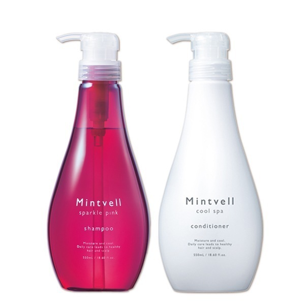 ミントベル スパークルピンク シャンプー 550mL + クールスパコンディショナー 550mL セット