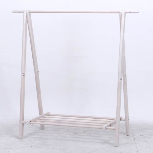 木製ハンガー ジョイント 約幅100cm AP WH ホワイト 組立品