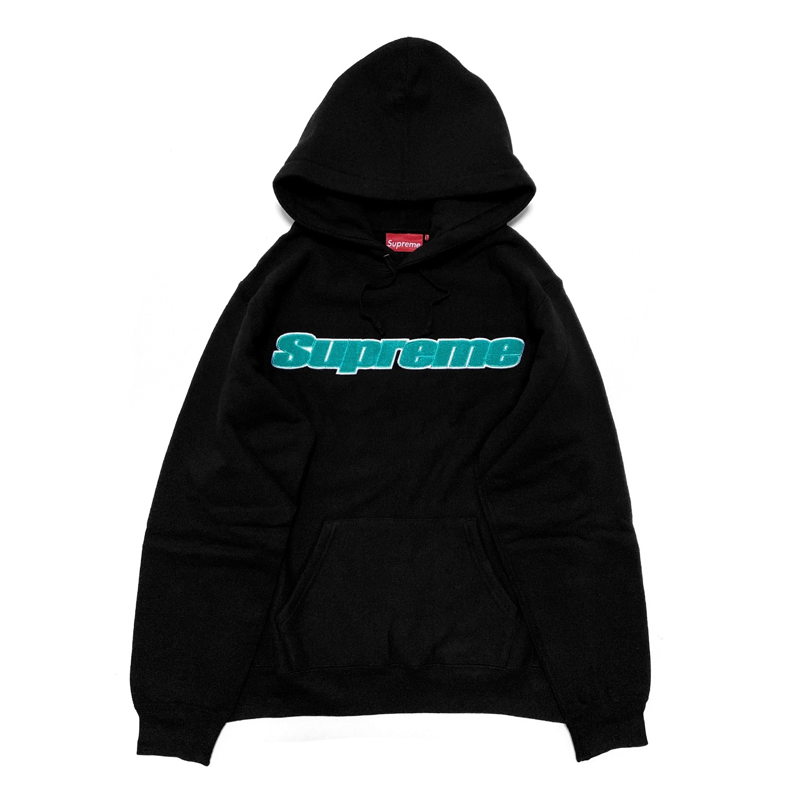 シェニール織ロゴワッペンプルオーバーパーカー SS19SW26フード付き