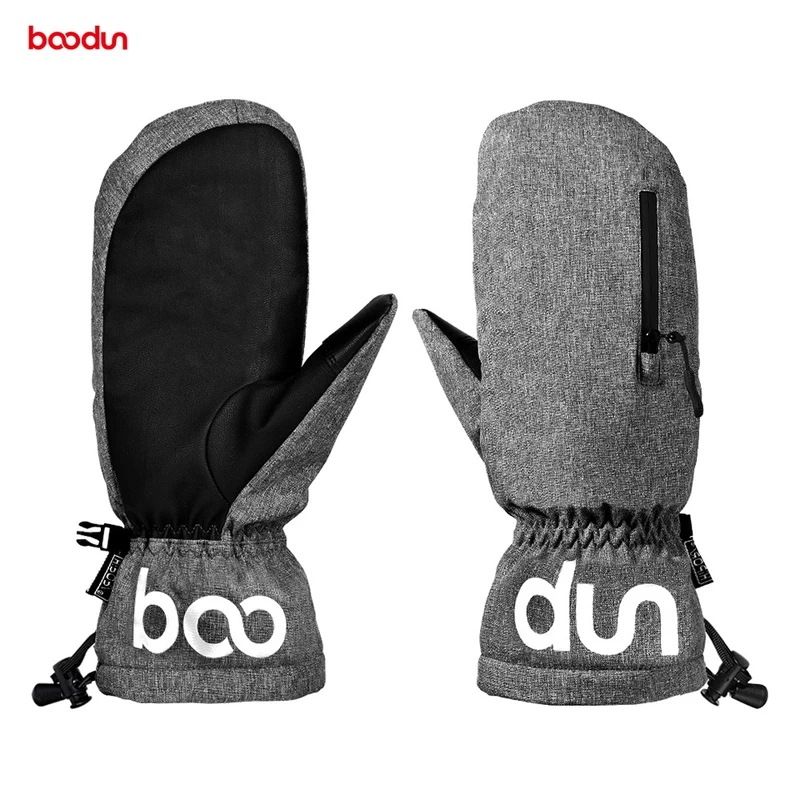 Boodun冬の暖かいスキーグローブスノーボードグローブスノーモービル防水防風ミトンスノーグローブサーマルグローブ2フィンガー 5,824円