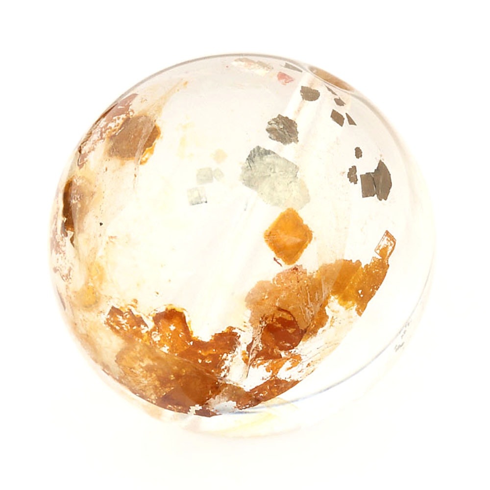 「1点もの 現品」 1粒売り 天然 オーラクォーツ ブラジル産 13mm パワーストーン バラ売り 天然石 パワーストーン ばら売り ビーズ 穴あき 1玉売り アクセサリー パー zz000123-l