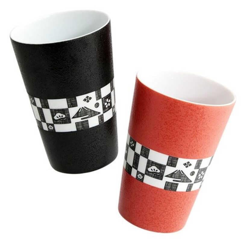 香蘭社　ペアフリーカップ変わり市松　KA21032CHJS