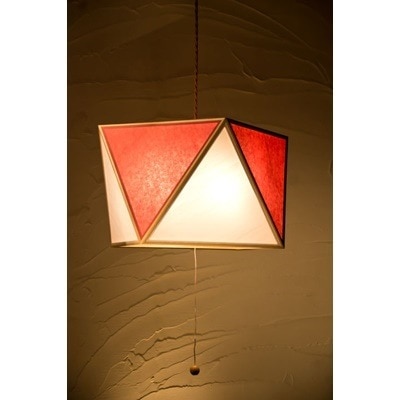 照明 おしゃれ 和風照明 新洋電気 ペンダントライト 彩 sai L 1灯タイプ AP817-1-C 白×緋 和室 【送料無料】