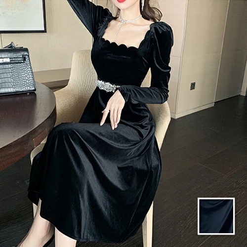 パーティードレス 結婚式 ワンピース ロング マキシ丈 オケージョン イブニング ドレス 韓国 ファッション レディース 春 秋 冬 ブライダル お呼ばれ コーデ 成人式 二次会 同窓会 20代