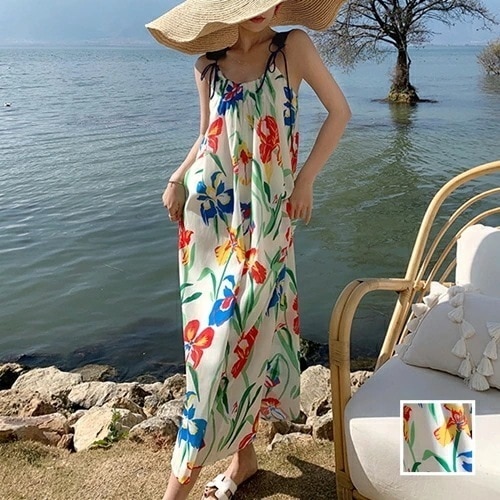 リゾートワンピース リゾートワンピ ロング マキシ丈 沖縄 ハワイ グアム 韓国 ファッション レディース 春 夏 パーティー お呼ばれ コーデ セクシー 20代 30代 40代 50代 2