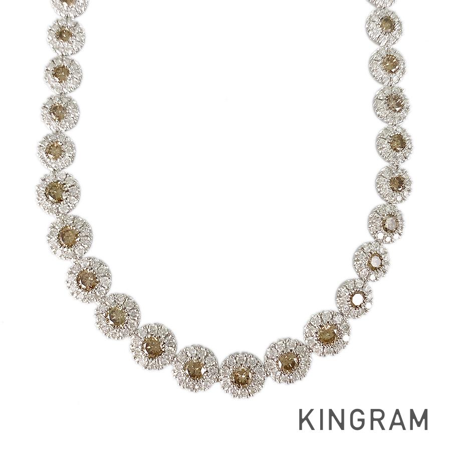 ネックレス K18WG ダイヤモンド sss【中古】