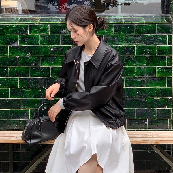 レザー調ブルゾン jk2898