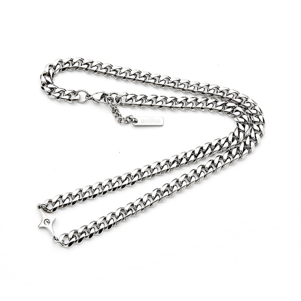 ライト高級キューバ ワン エディと同じスタイルのカップル チタン鋼ネックレス