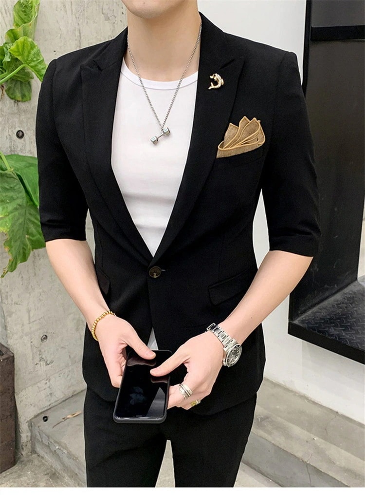 新商品追加大人気商品2点セットメンズ紳士服メンズファッション韓国ファッション気質おしゃれなトレンドスリムフィットコート+パンツスーツ