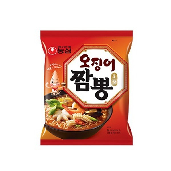 イカ入り農心·辛い海鮮ラーメン