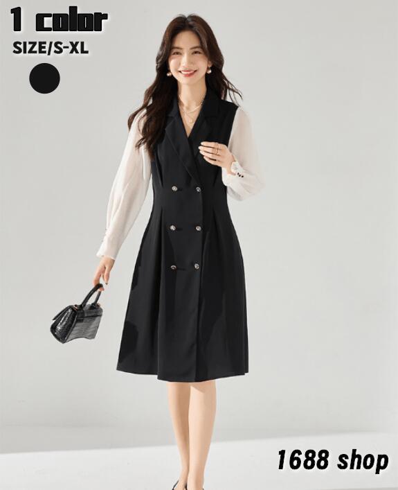 【目玉商品～超人気】2025 タイトワンピース 姫系ワンピース　シンプル　ワンピース インポート ひざ丈 ミドル丈 エレガント　韓国ファッション シンプル Vネック パーティドレス 長袖　お嬢様 セク