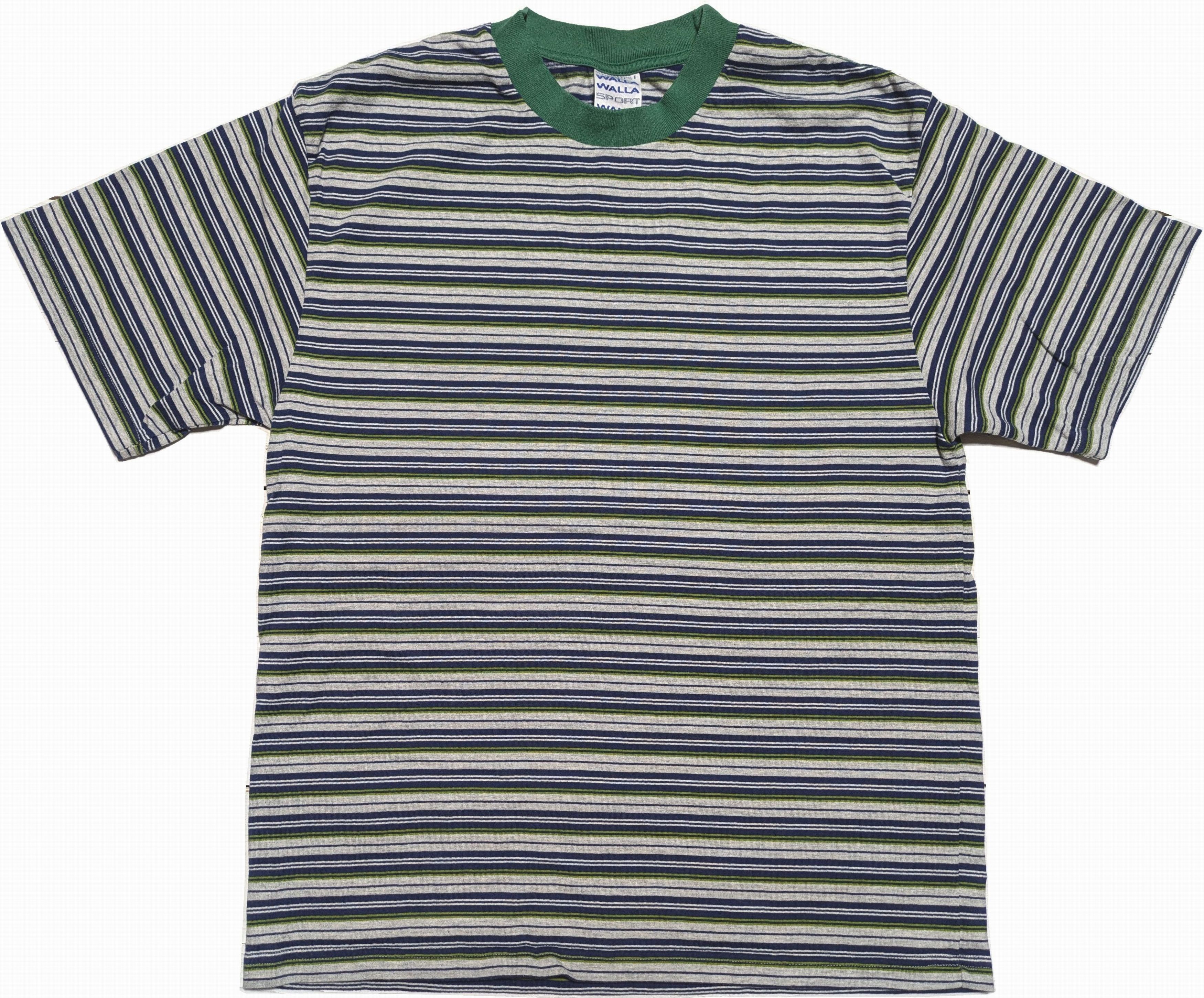 ショートスリーブ ストライプ ティー Hグレー ネイビー メンズ Tシャツ 日本製 S/S STRIPE TEE H.GREY NAVY 055
