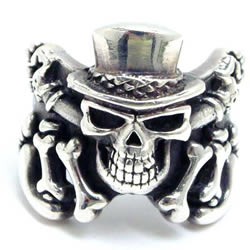 マスコットスカル シルバーリング ドクロ 髑髏 帽子 指輪 21号 シルバー925 刻印あり 本物の銀 プレゼント 男性 女性 プレゼント おしゃれ 親指 人差し指 中指 sr00000176-xx