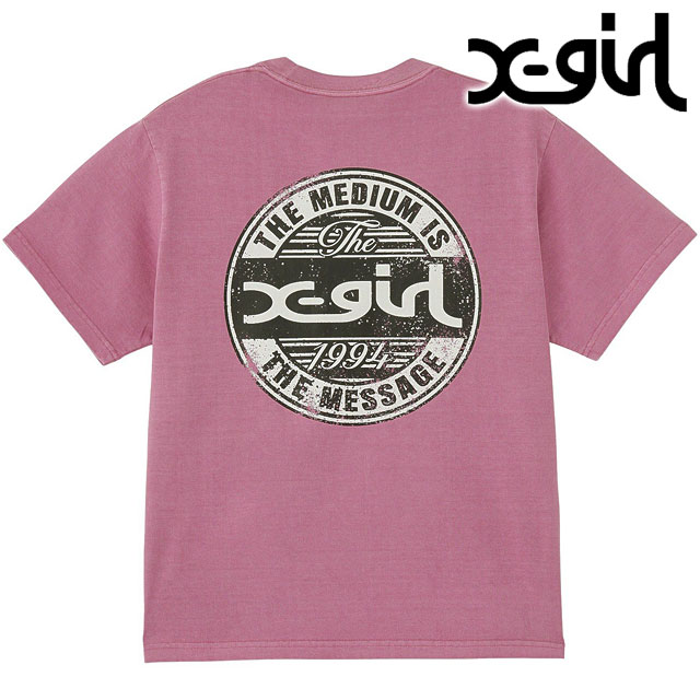 メール便 ピグメント ディストレスドサイクルロゴ ショートスリーブTシャツ [105252011017] レディース トップス 半袖 PINK ピンク 正規取扱店