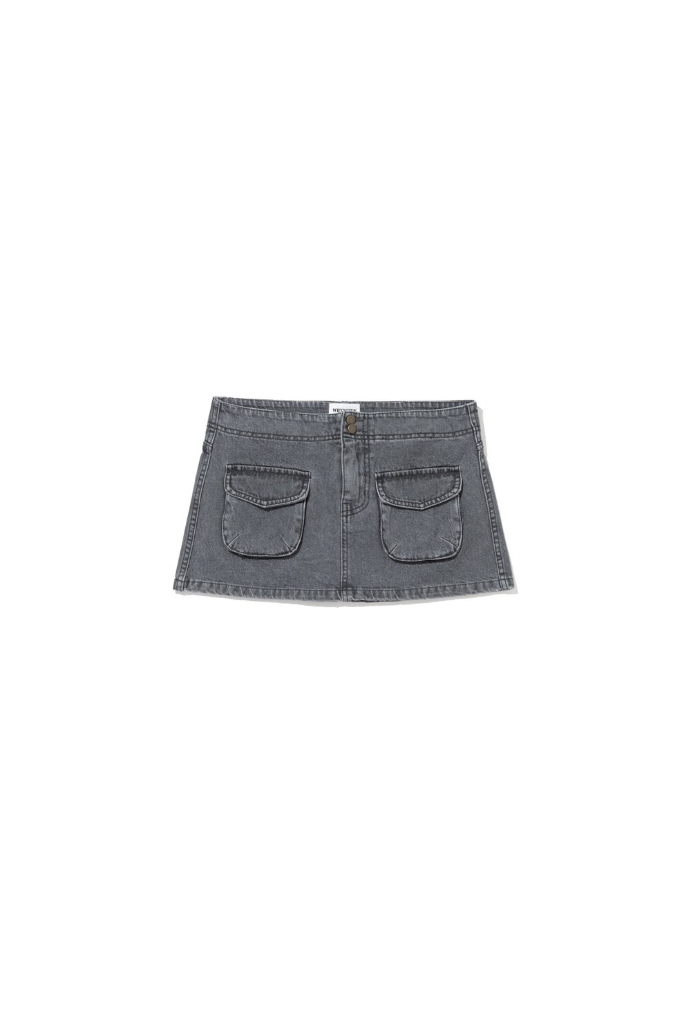 FW 22 pocket denim mini skirt - black