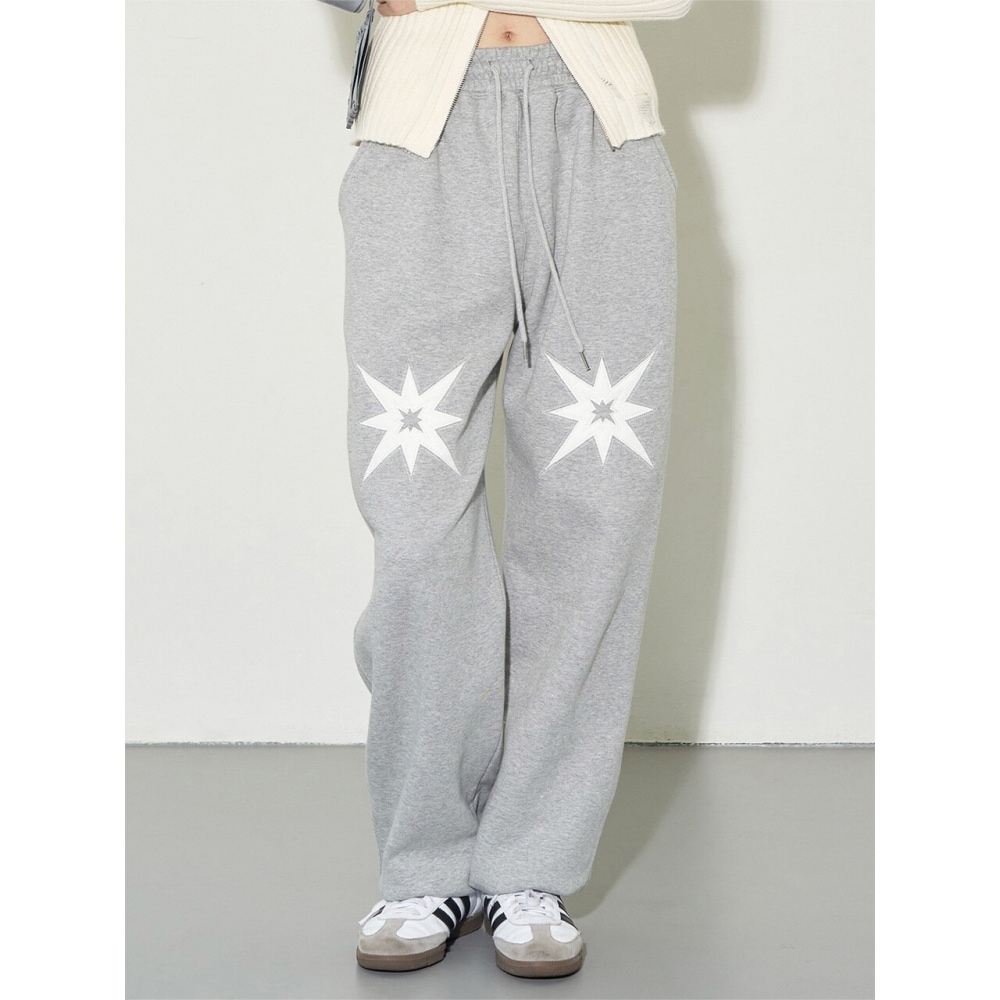 ILLIGO スターパッチスウェットパンツメランジ