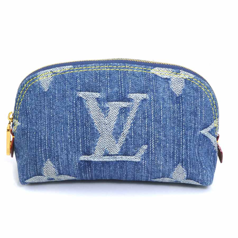 ルイ ヴィトン LOUIS VUITTON ポーチ モノグラム デニム ポシェット コスメティックPM モノグラムデニム ブルー レディース M24316 h32269a