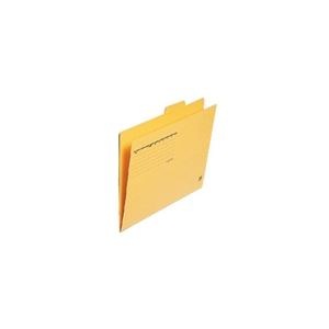 （まとめ）プラス カットフォルダー 4山 FL-064IF A4 黄 4枚(×20セット)