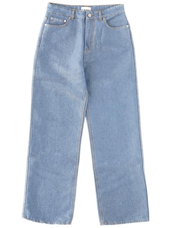 GANNI Women Straight Pants J1890 566 BLUE