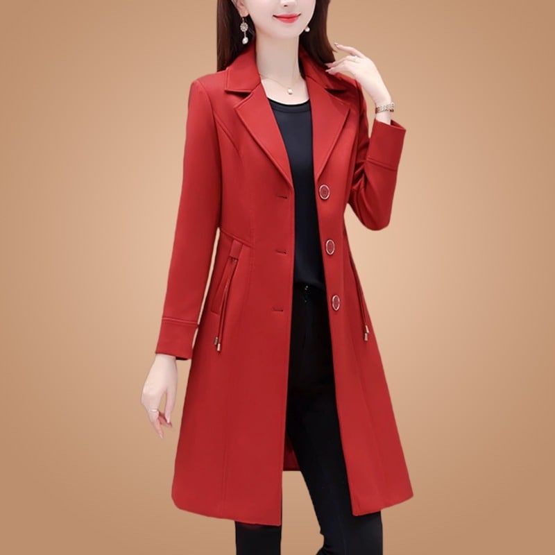 新しいハイエンドの大気ウインドブレーカー女性のミドル丈ファッショナブルな母の秋服今年の人気のコートウインドブレーカー