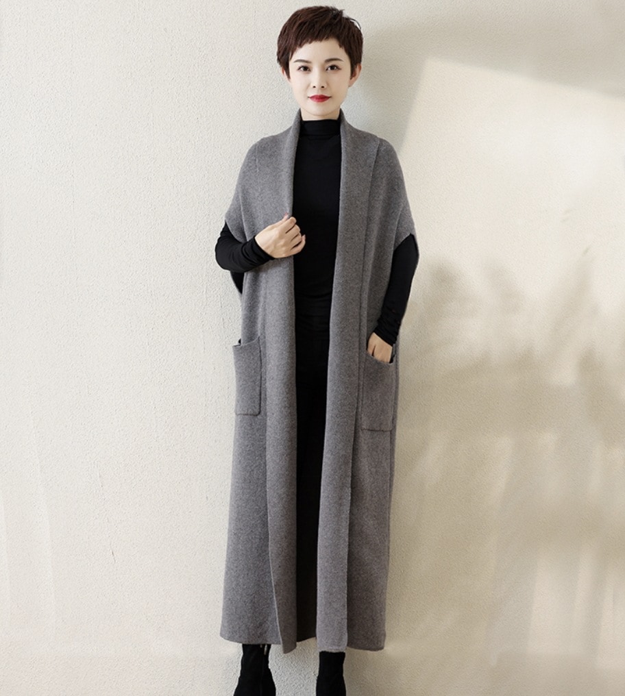 アウター カーディガン 上着 ロング ロング丈 袖あり 5分袖 五分袖 ストレート ポケット 前開き かわいい きれいめ シンプル カジュアル 大人 上品 おしゃれ お洒落 レトロ 大人可愛い
