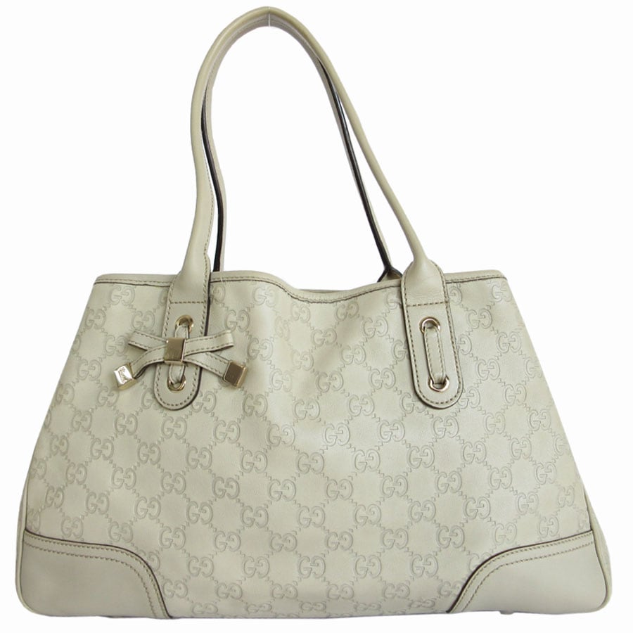 グッチ GUCCI ハンドバッグ トートバッグ グッチシマ レザー ベージュ レディース 163805 s0087i