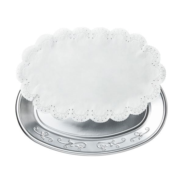 （まとめ） アートナップ パーティープレート レースペーパー付 大 PA-08 1パック（2枚） 30セット