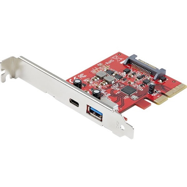 PEXUSB311AC3 レッド [USB-C増設PCI Expressインターフェースカード 2ポート10Gbps USB 3.2 Gen 2x1]