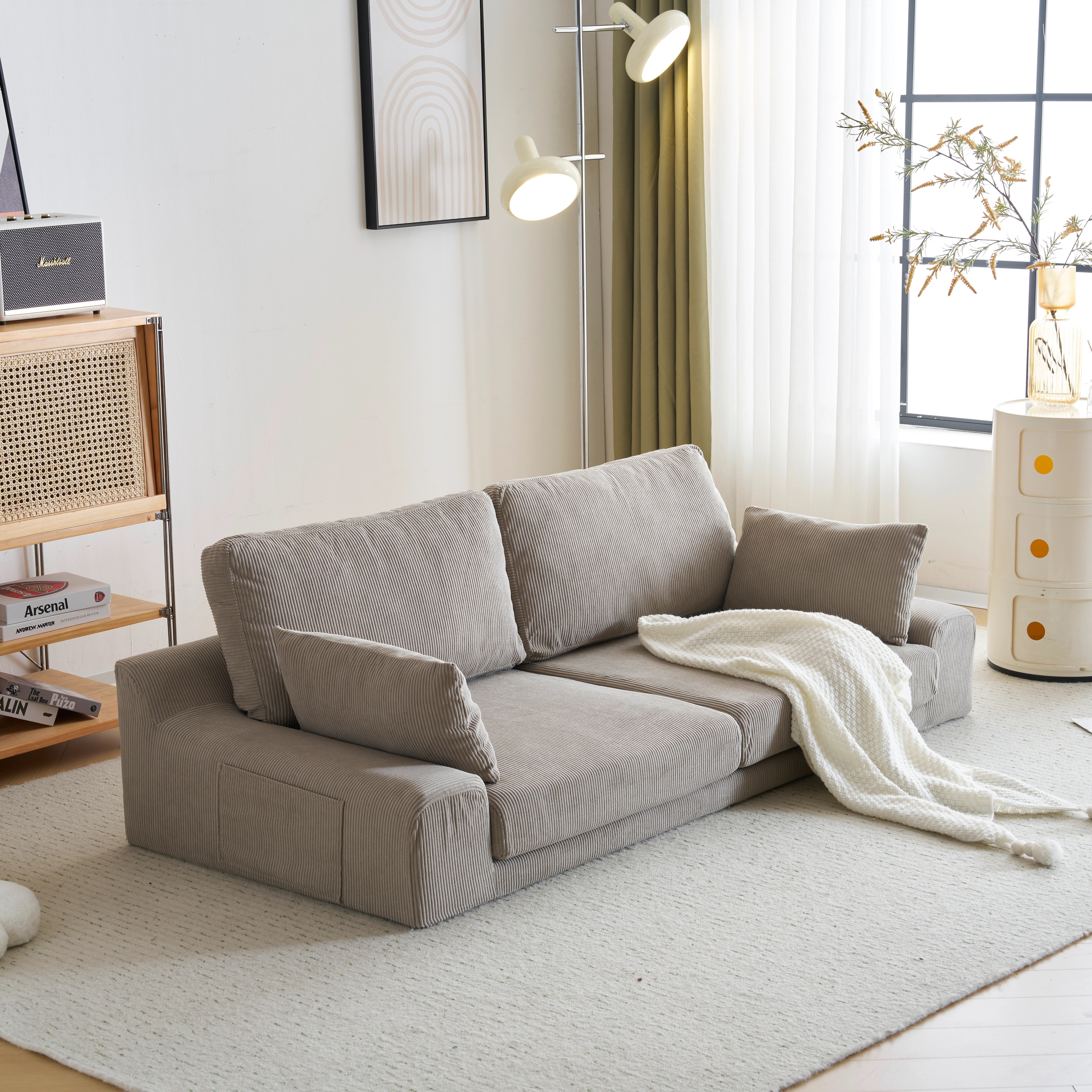 【国内即発送】2人掛けソファベッド フロアソファ コンパクト 幅約167cm ローソファ こたつ用 ソファー 1人暮らし マルチに使える クッション付き 座椅子 1人掛け