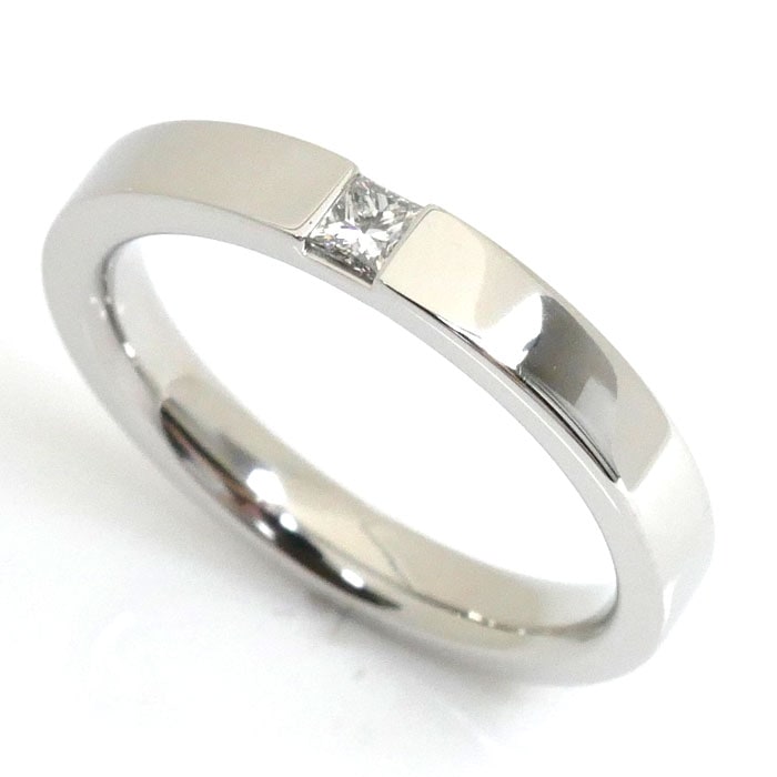 HARRY WINSTON ハリーウィンストン Pt950プラチナ プリンセスカット マリッジ ダイヤ リング指輪 WBDPPCBZS10 ダイヤモンド0.10ct 14.5号 8.1g ユニセックス 60,500円