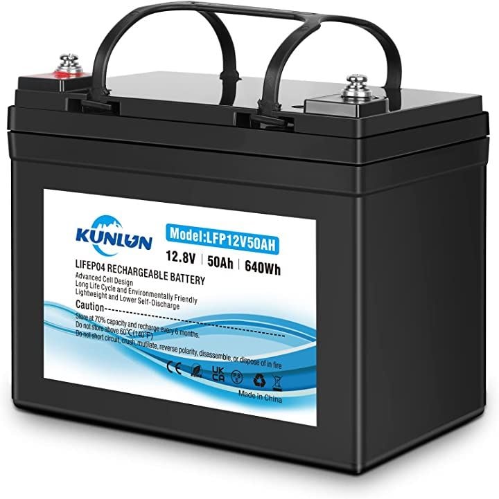 リン酸鉄リチウムイオンバッテリー 50Ah 12V エレクトリックモーター用 リン酸鉄リチウムバッテリーlifepo4 キャンピングカーのサブバッテリーオフグリッド用予備蓄電池