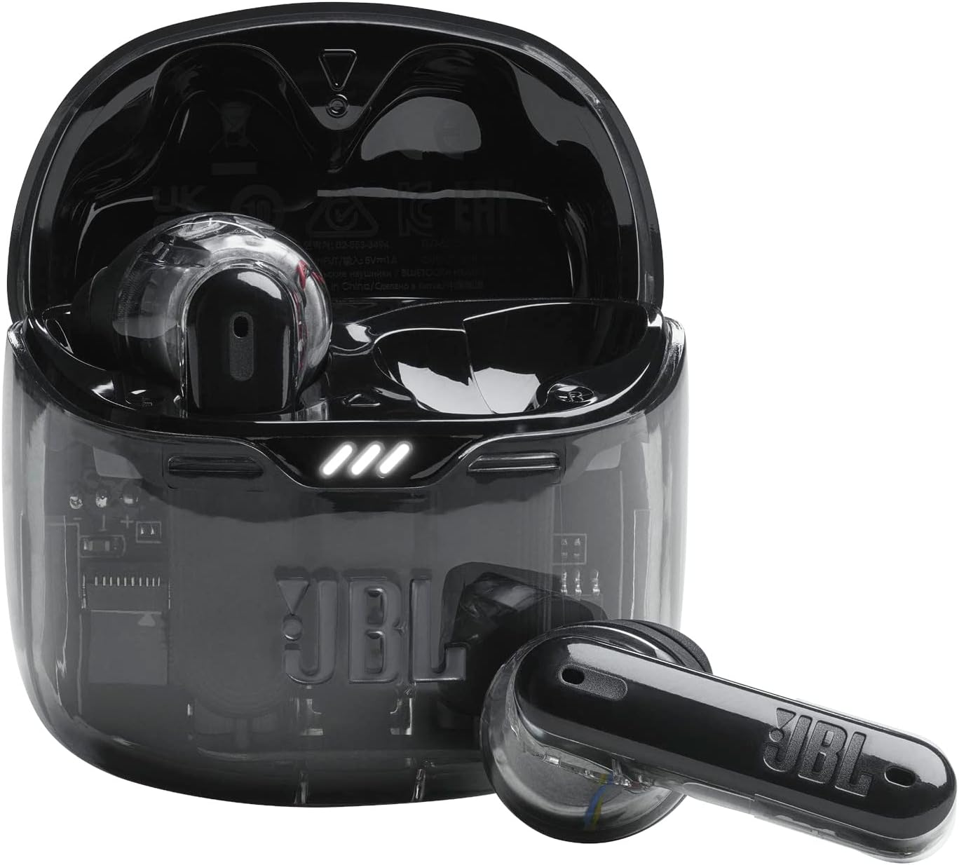 JBL TUNE FLEX GHOST ワイヤレスイヤホン bluetooth 2ウェイ装着ノイズキャンセリングIPX4ブラックJBLTFLEXGBLK