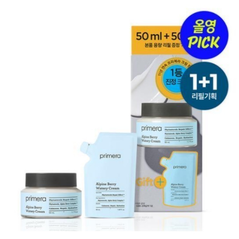 [1 + 1] アルペンベリーウォータリークリーム 本品 50ml+ おかわり50ml / 肌のバリア機能強化 / 韓国コスメ