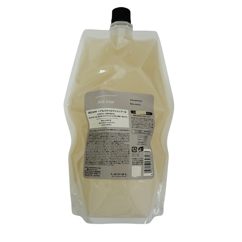 【リニューアル】シーソー ヘア&スキャルプシャンプー バランス B 800ml つめかえ用 ヘアシャンプー ルベル LEBEL SEE/SAW シーソー 美容室専売品