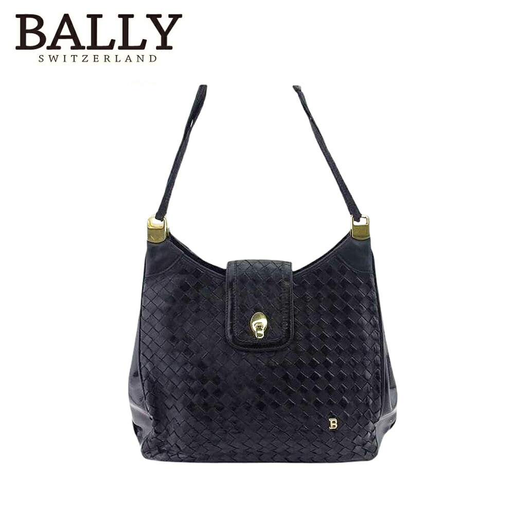 バリー ショルダーバッグ セミショルダー バッグ レディース Bマーク 編み込み BALLY 中古