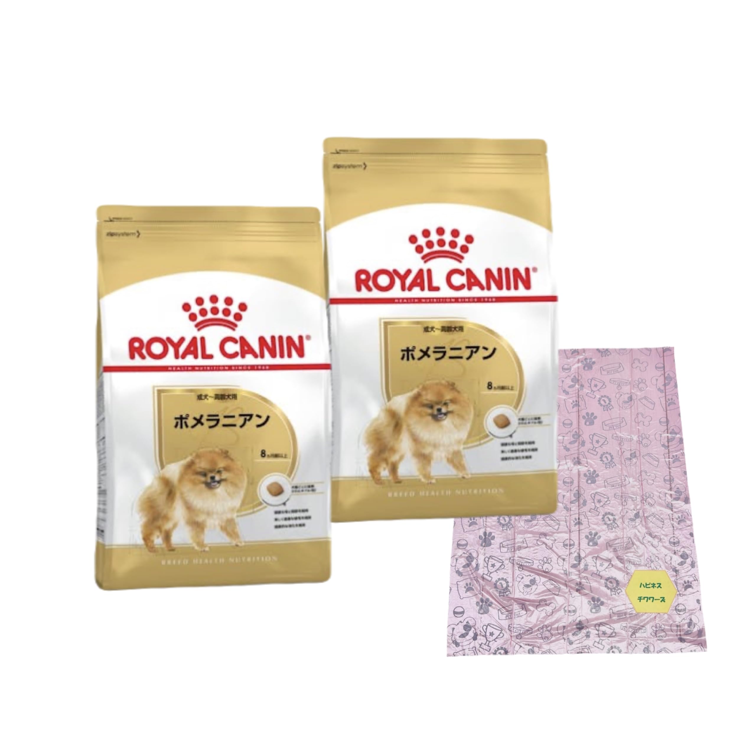 ロイヤルカナン ポメラニアン 成犬用 1.5kg 2個 （ 成犬高齢犬用 ） + 特製うんち処理袋10枚 セット商品