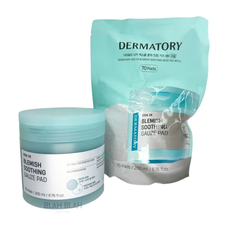 【EXO・D.O.(ディオ)ことド・ギョンスPICK】 ダーマファクトリー シカ エクソソーム ブレミッシュ スージング ガーゼ トナーパッド 70枚＋70枚リフィルセット韓国スキンケア・敏感肌対応