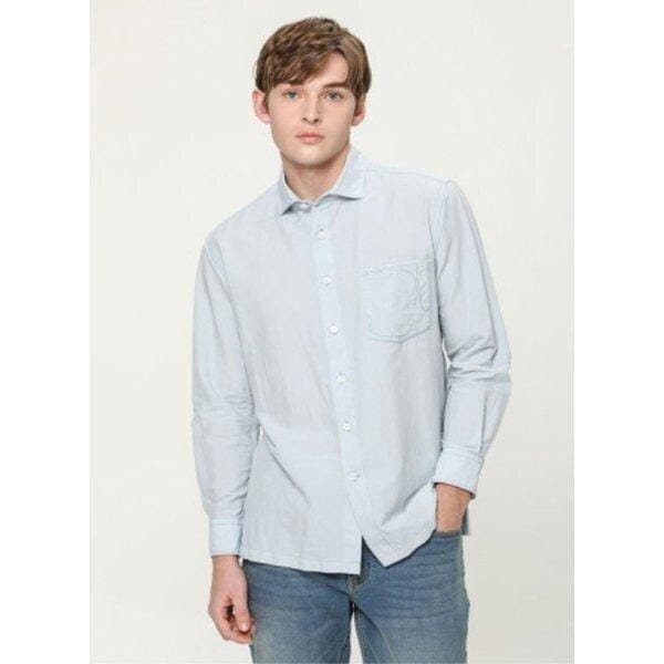 YJ4SUA579_リネンミックスソリッドレギュラーフィット長袖