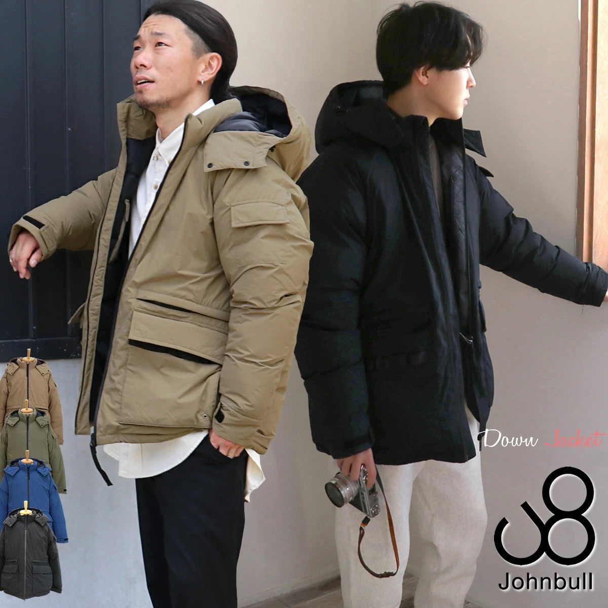 メンズ ナイロン レトロフーディー ダウンジャケット フード ジップ アウトドア コート アウター ジャンパー ブルゾン 中綿 フェザー フード取り外し 耐保温性 通気性 撥水 軽量