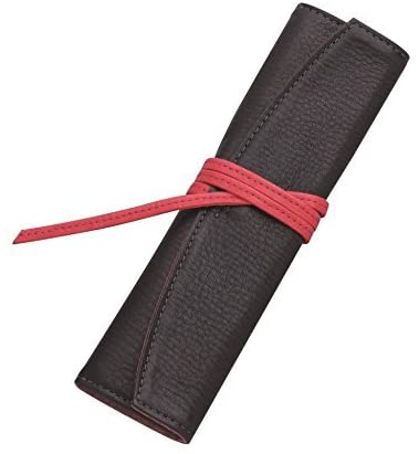 （まとめ買い）ペンサンブル ロールペンケース1ポケット ロング ブラックレッド PSR1-02-BR [x3]