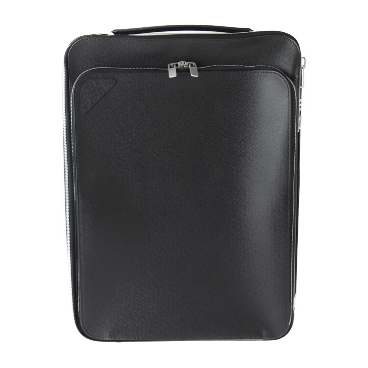 超美品 LOUIS VUITTON ルイ ヴィトン キャリーバッグ M30407 スーツケース ペガス 55 NM タイガ レザー ブラック シルバー金具 キャスター付き 旅行鞄 2輪 TSAロック付