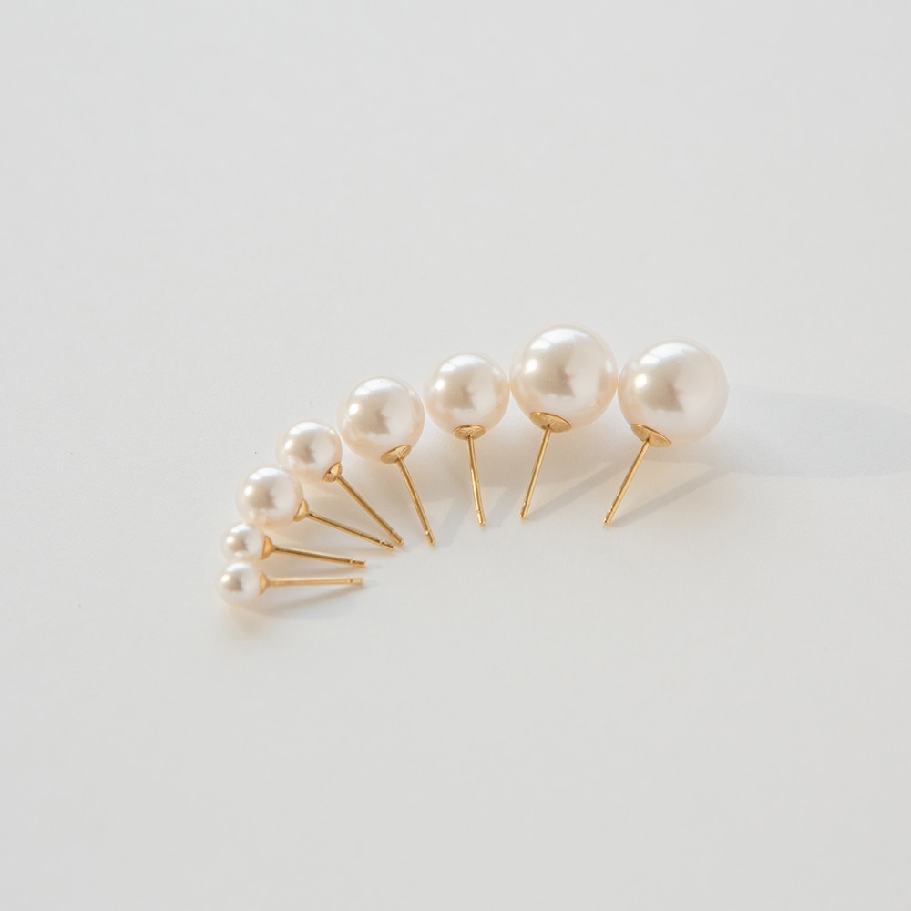 LUNNE 14k スワンパールピアス K14ゴールド #ES05